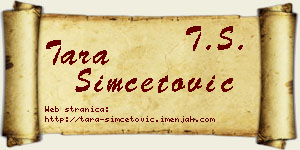 Tara Simčetović vizit kartica